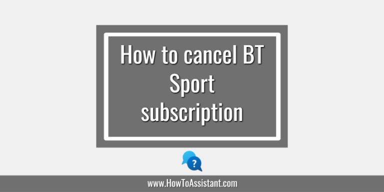 How to cancel BT Sport subscription contract