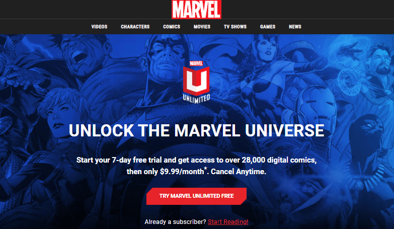 How to cancel Marvel Unlimited subscription