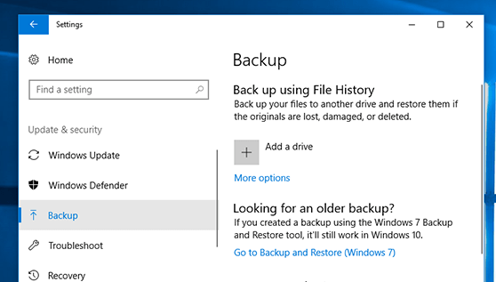 How to delete backup files in Windows 10