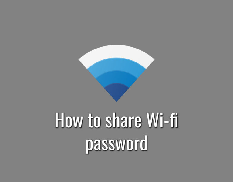How to share Wi-fi password