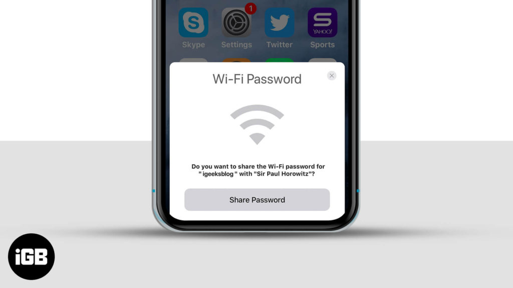 How to share Wi-fi password